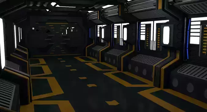 Sci Fi Interior 3D model