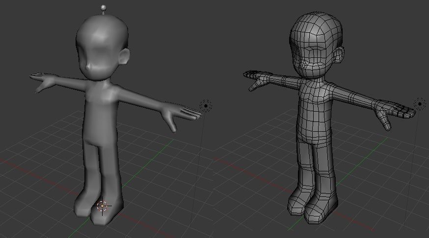 rigged Lowpoly Base character Low-poly 3D model_1