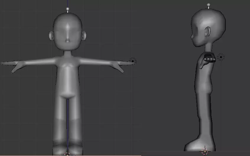 rigged Lowpoly Base character Low-poly 3D model_0