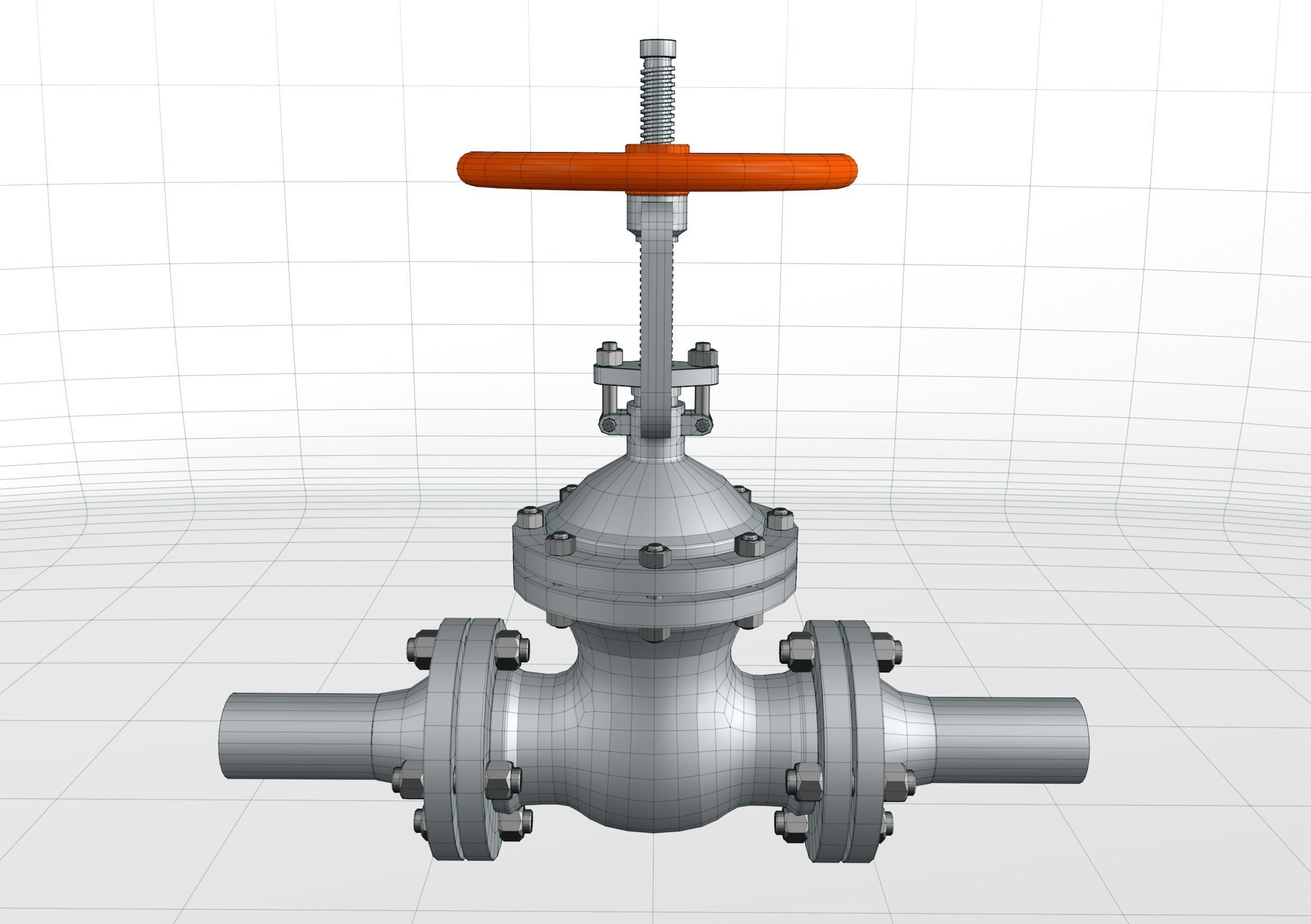 Gate valve ZKL 50 x 40 mm 3D model_5