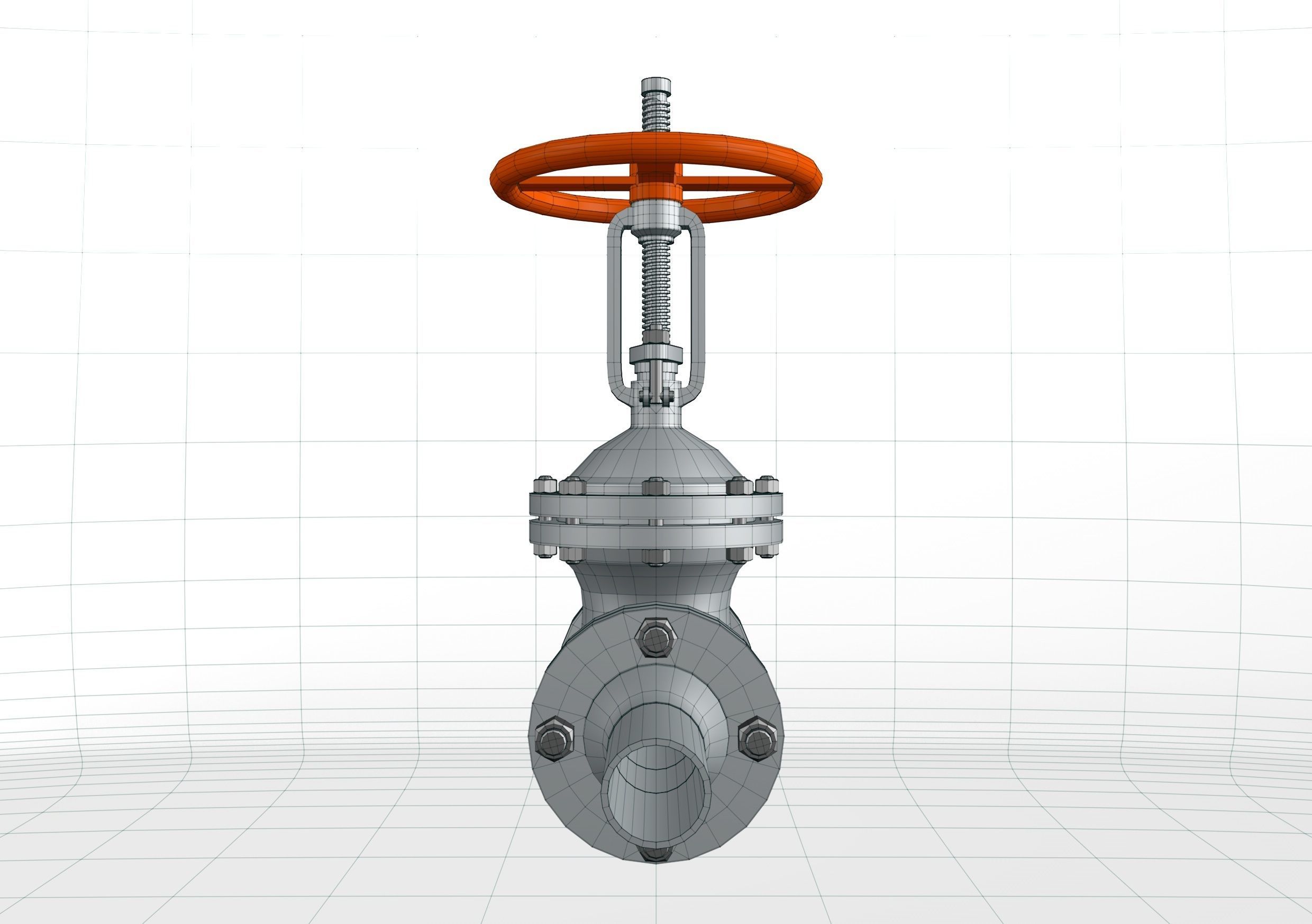 Gate valve ZKL 50 x 40 mm 3D model_6