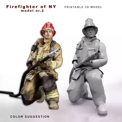 Firefighter character of NY   3D print model