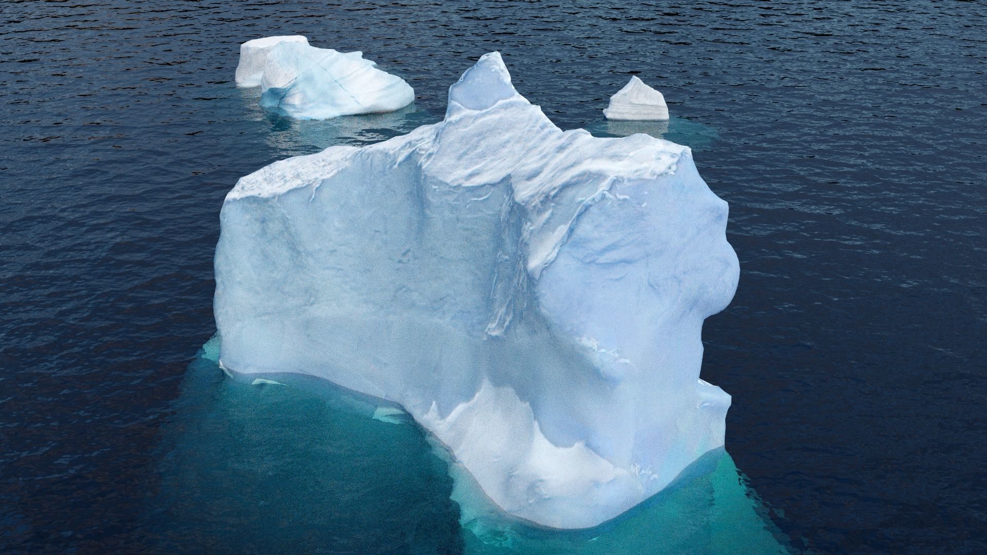 Iceberg pack  Low-poly 3D model_6