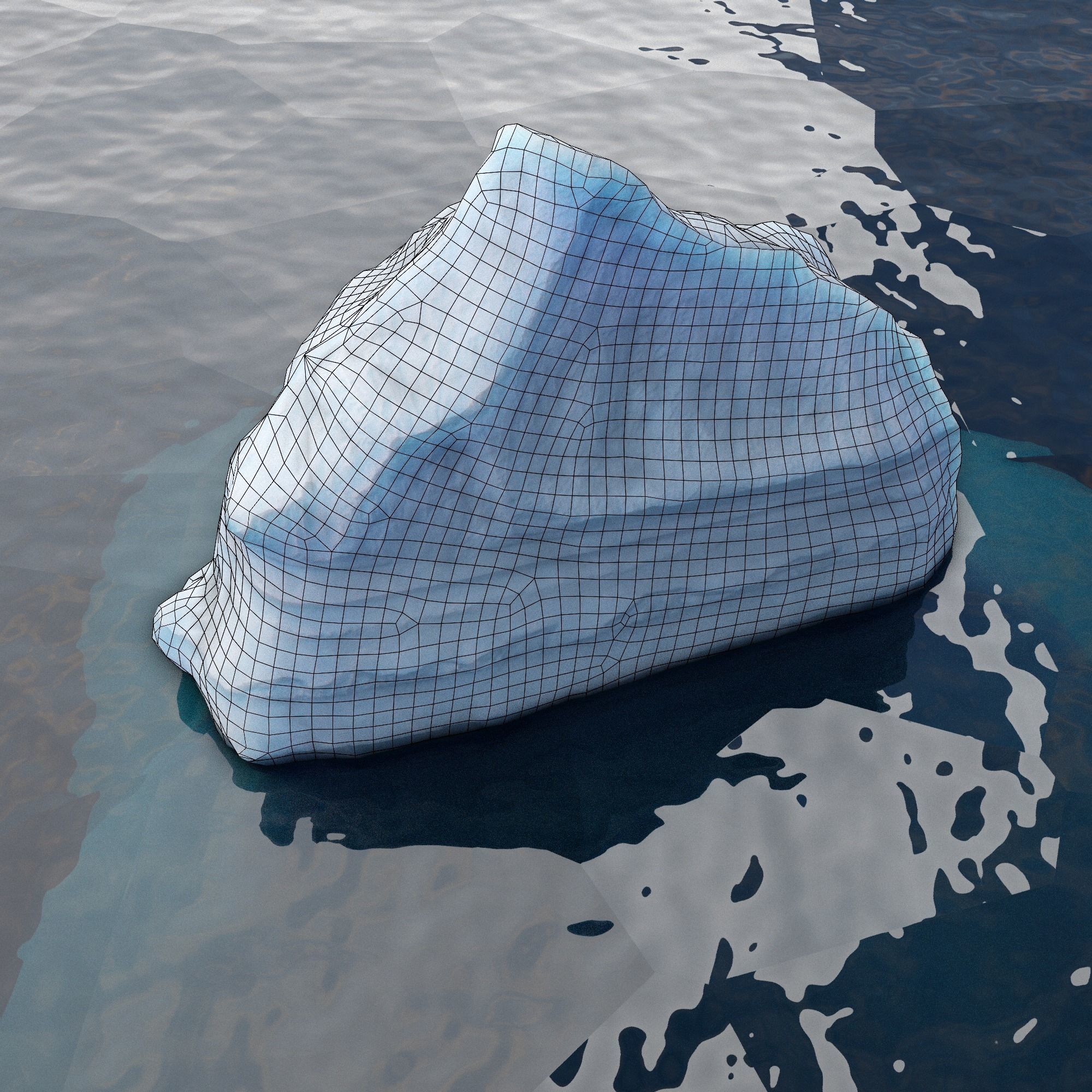 Iceberg pack  Low-poly 3D model_4