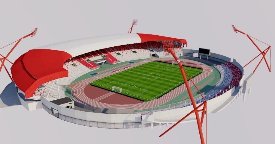 Bahrain National Stadium 3D model_1