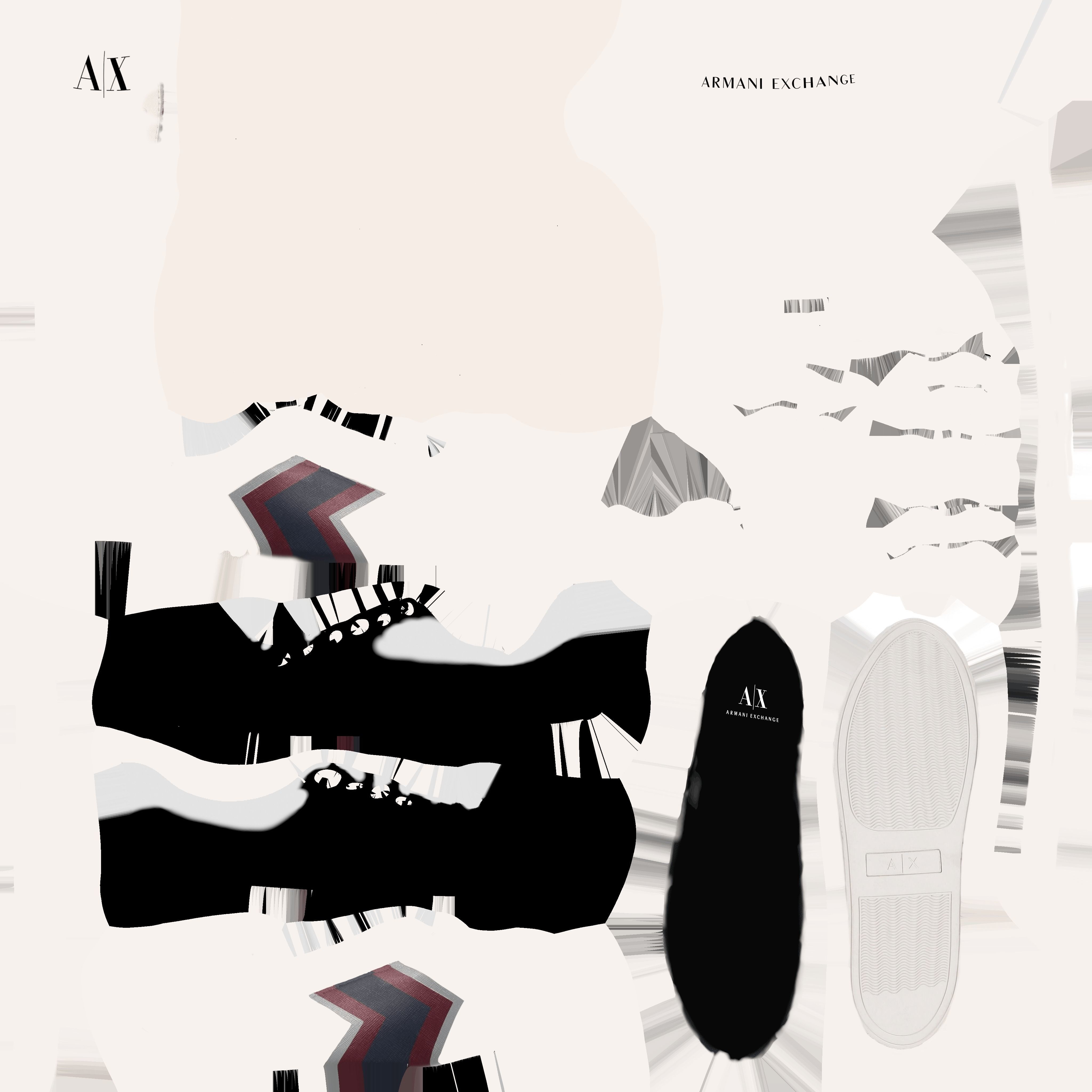 Armani Exchange Mens Arrow Chevron Sneakers Low-poly 3D model_3