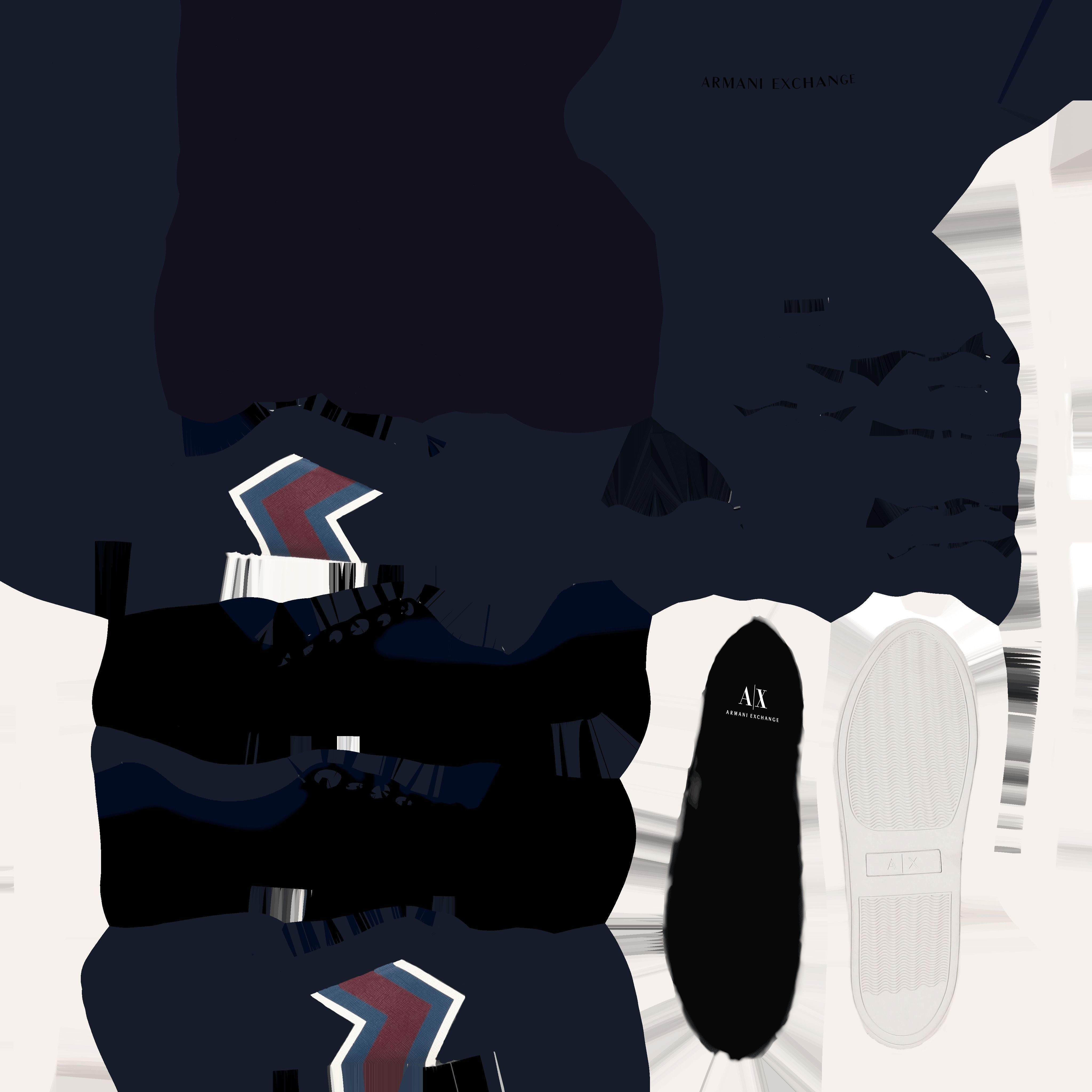 Armani Exchange Mens Arrow Chevron Sneakers Low-poly 3D model_7