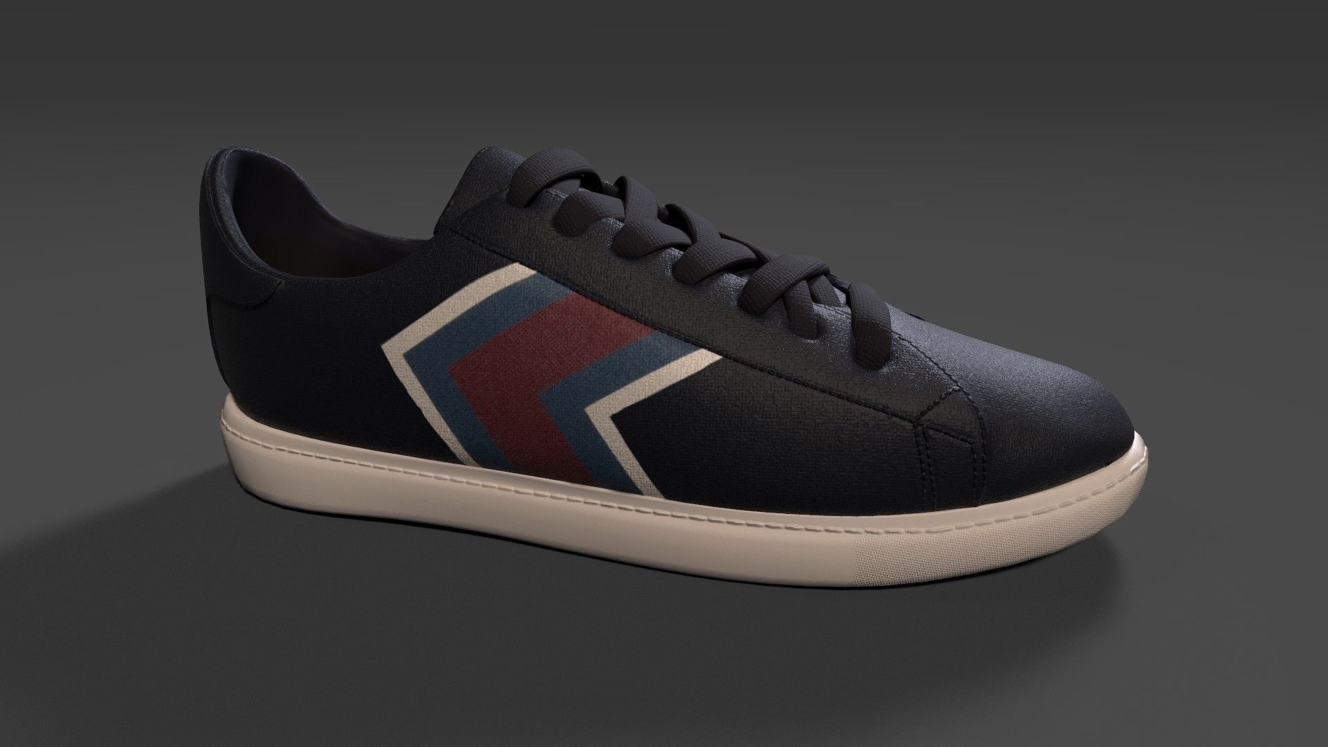 Armani Exchange Mens Arrow Chevron Sneakers Low-poly 3D model_4