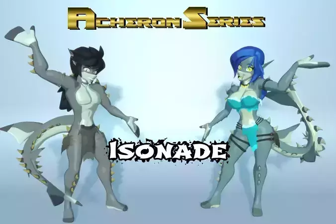 Acheron Isonade Nude Low-poly 3D model