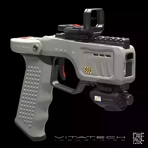 Sci-fi One round laser pistol