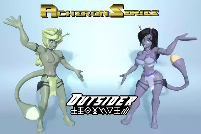 Acheron Outsider Nude Low-poly 3D model