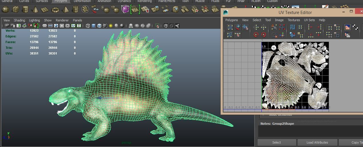Dimetrodon  Realistic 3D Prehistoric Synapsid Low-poly 3D model_10