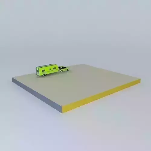 Fiat Panda Retro with camp trailer