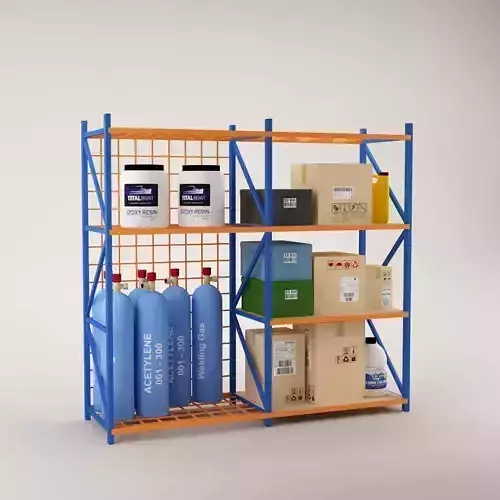 Warehouse Rack Storage 07 3D model