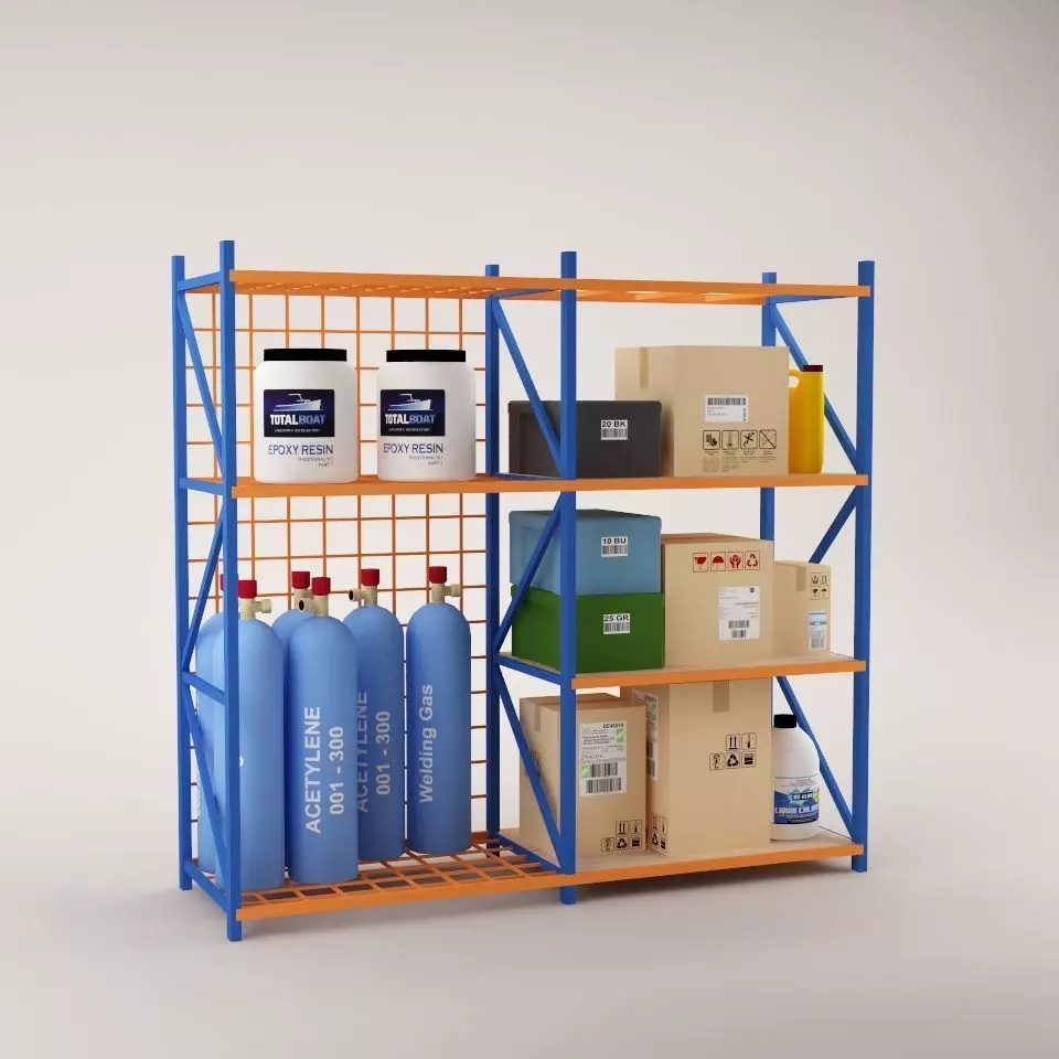 Warehouse Rack Storage 07 3D model_0