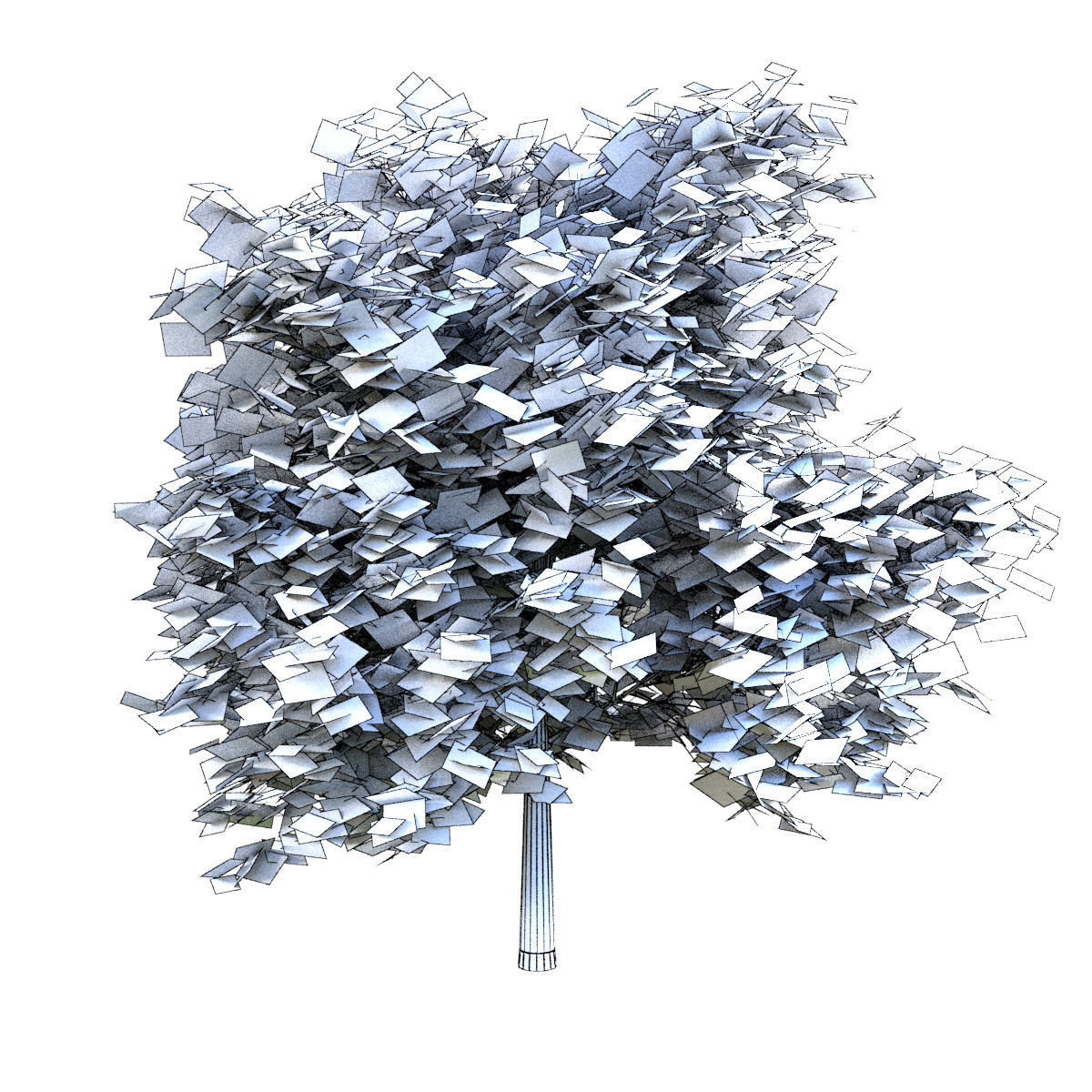 Red Maple Tree Acer Rubrum Low Poly 02 Low-poly 3D model_7