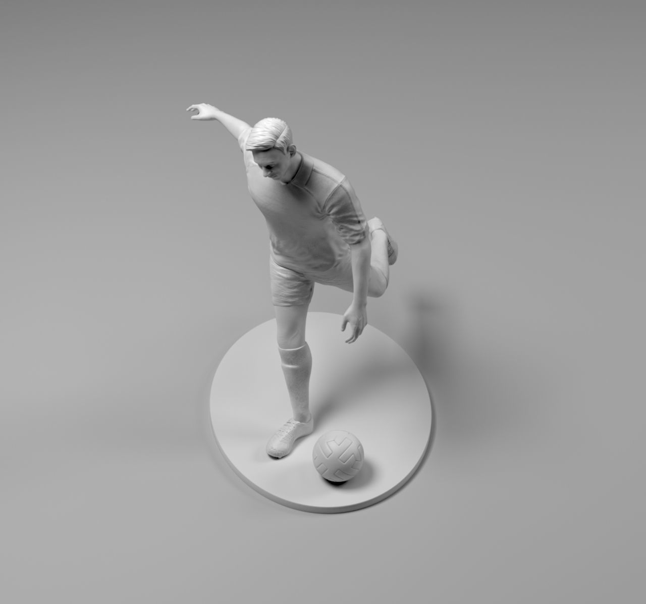 Footballer 03 Footstrike 06 Stl 3D print model_7