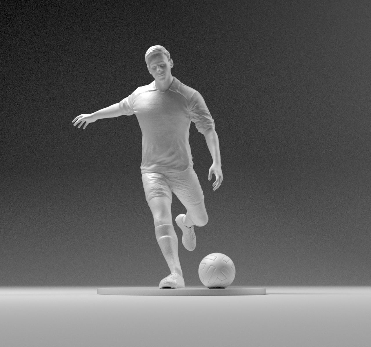 Footballer 03 Footstrike 06 Stl 3D print model_6