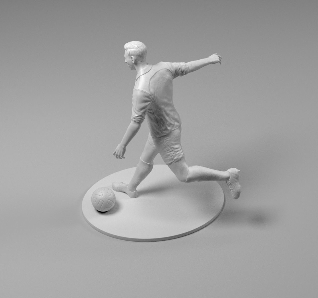 Footballer 03 Footstrike 06 Stl 3D print model_8