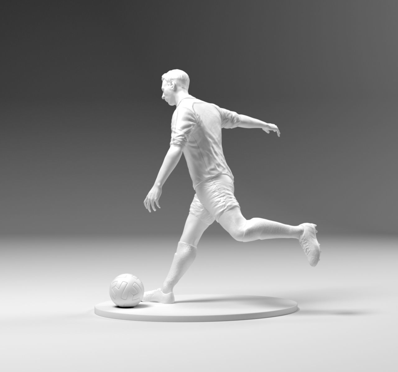 Footballer 03 Footstrike 06 Stl 3D print model_3
