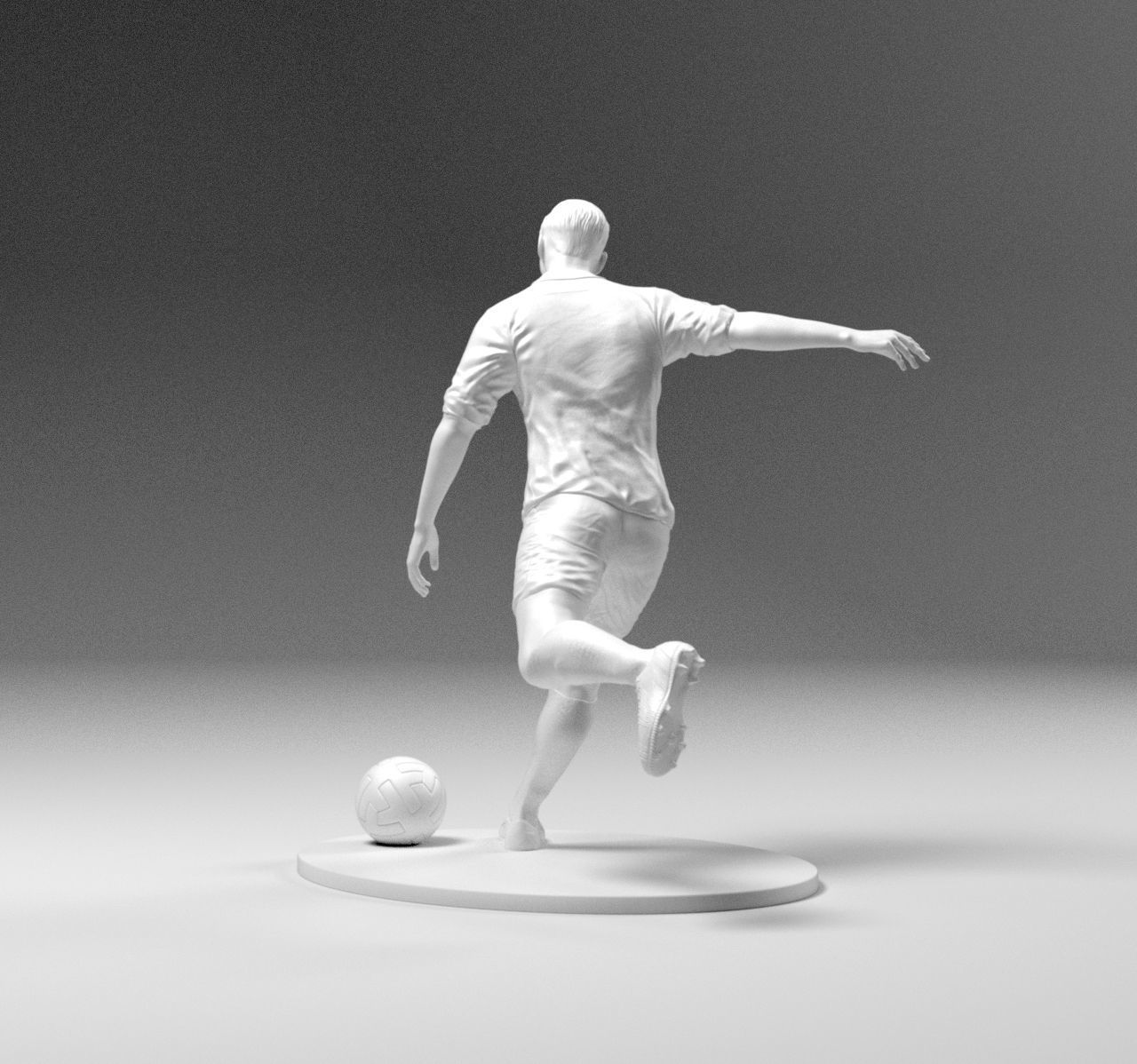 Footballer 03 Footstrike 06 Stl 3D print model_4