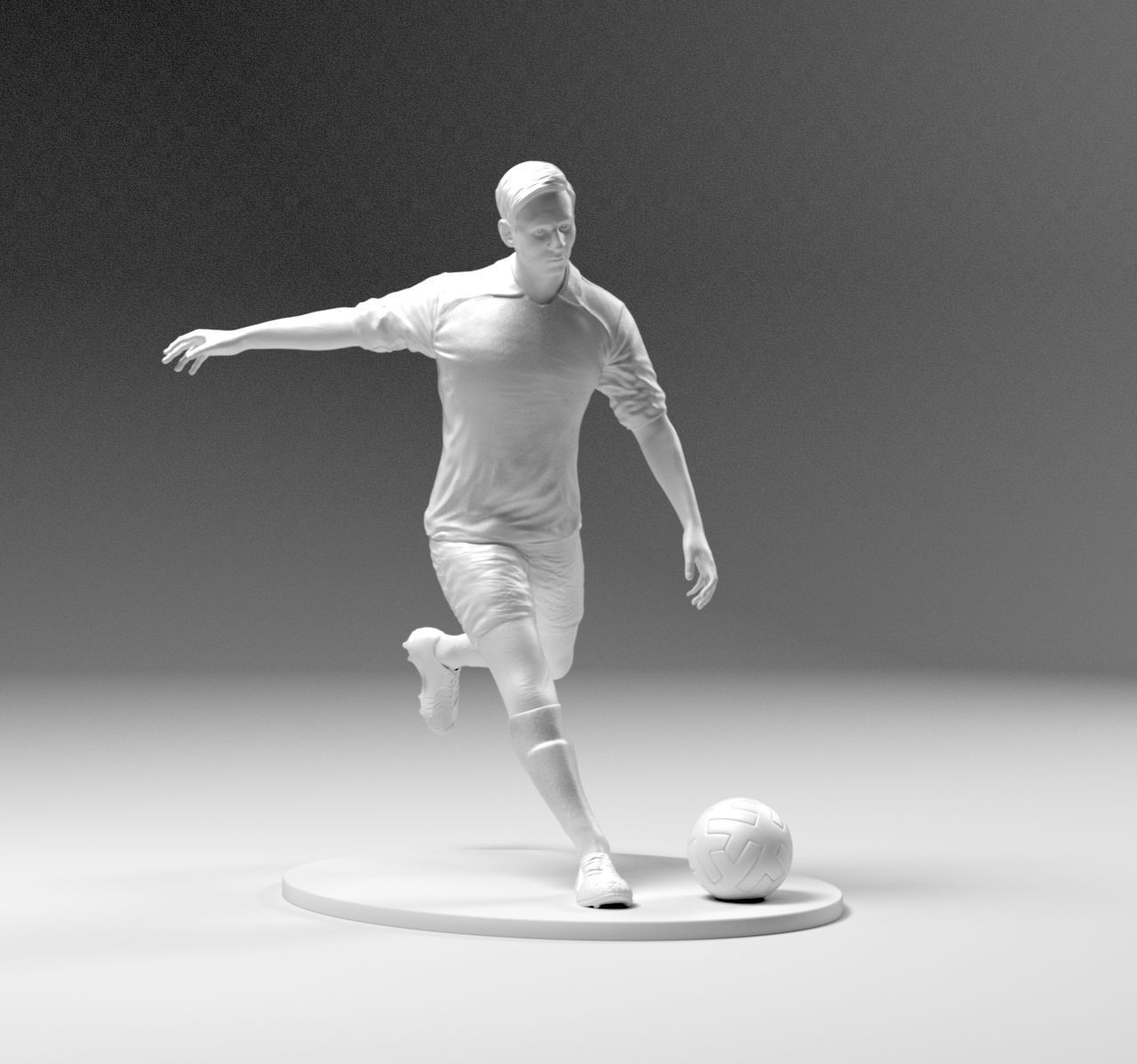 Footballer 03 Footstrike 06 Stl 3D print model_2