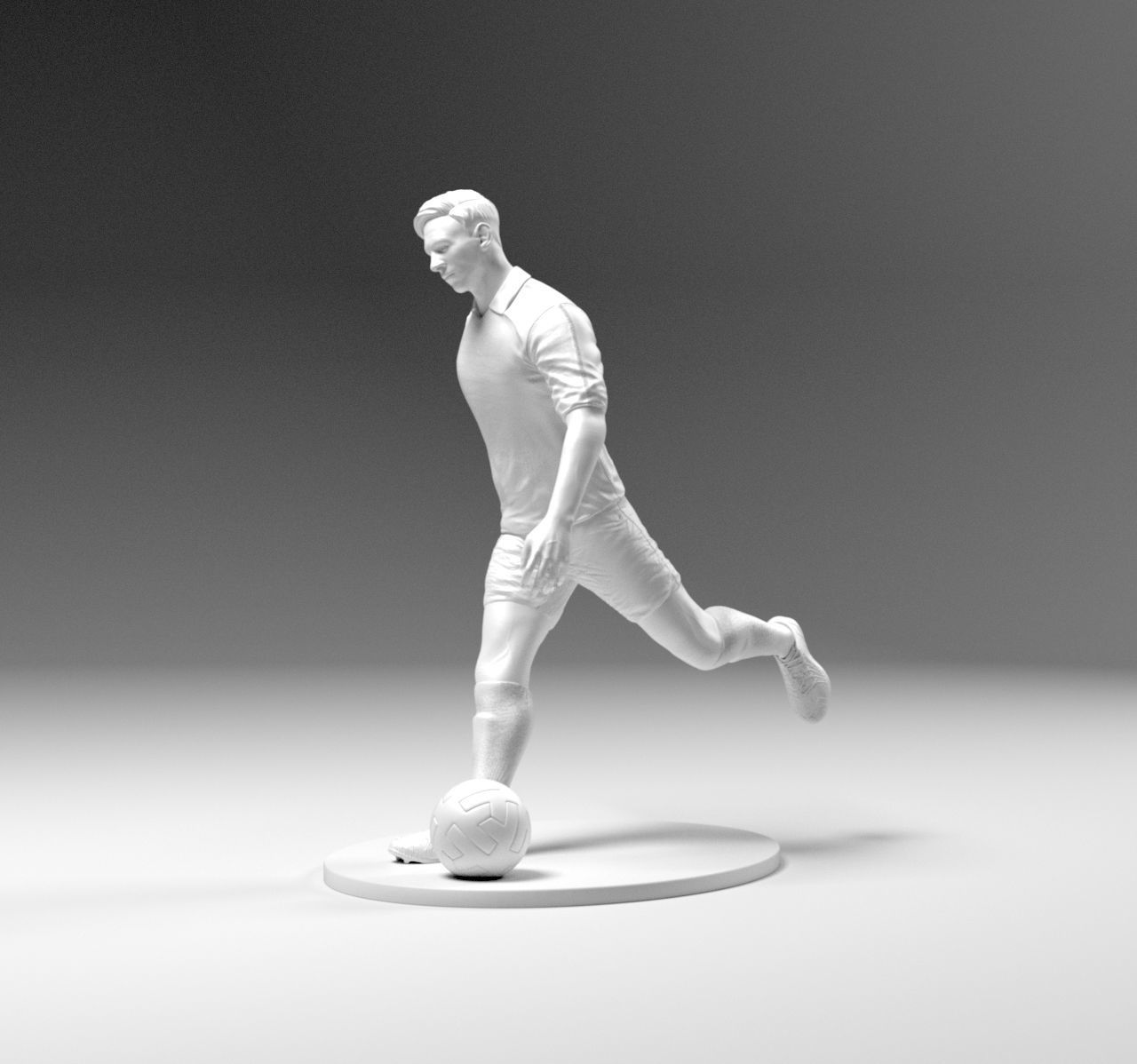 Footballer 03 Footstrike 06 Stl 3D print model_1