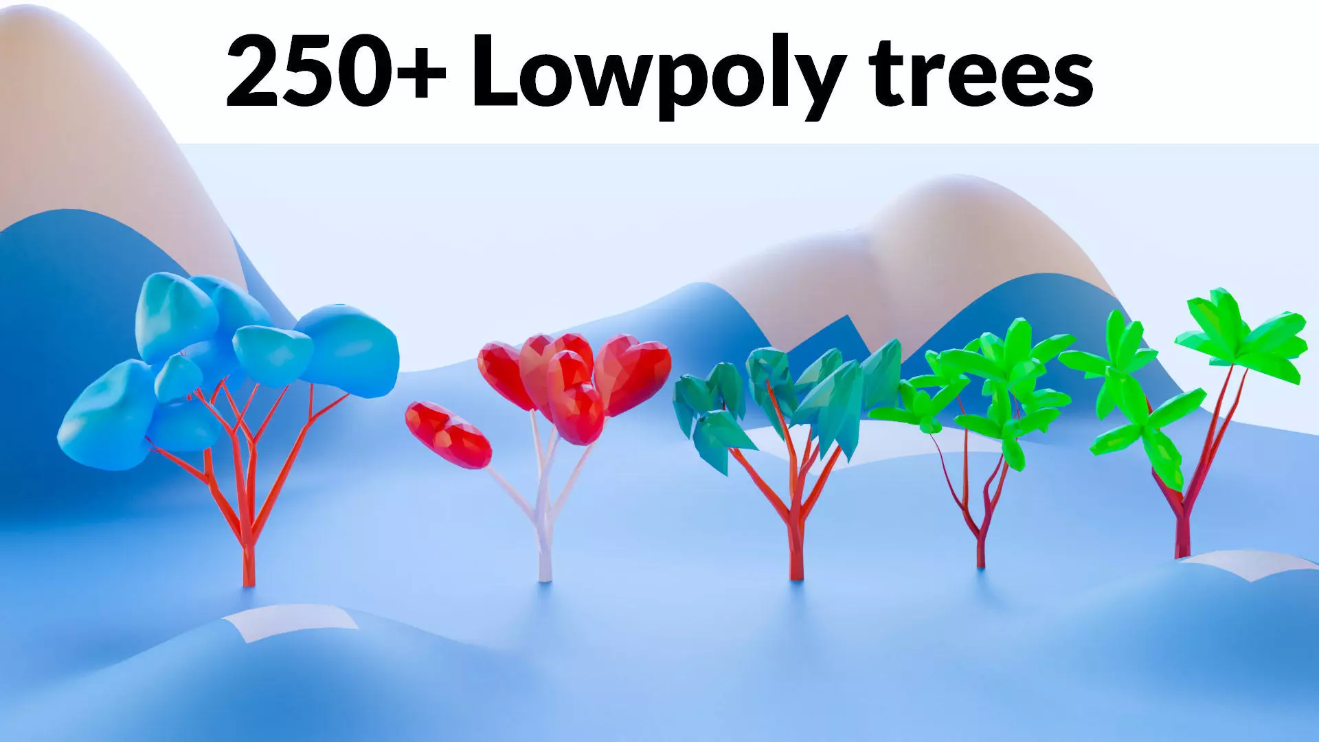 Lowpoly Trees pack Low-poly 3D model_0