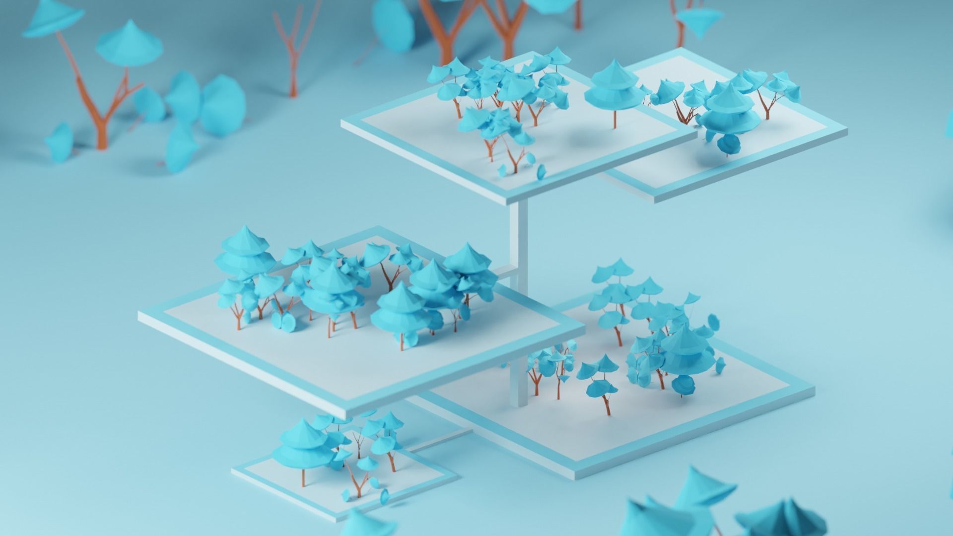 Lowpoly Trees pack Low-poly 3D model_3