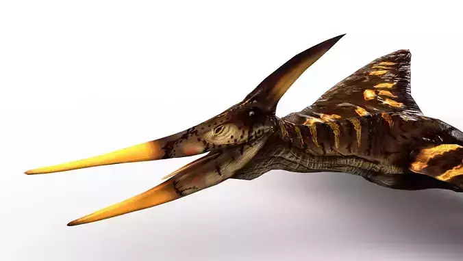 Pterodactyl dinosaur with long wings