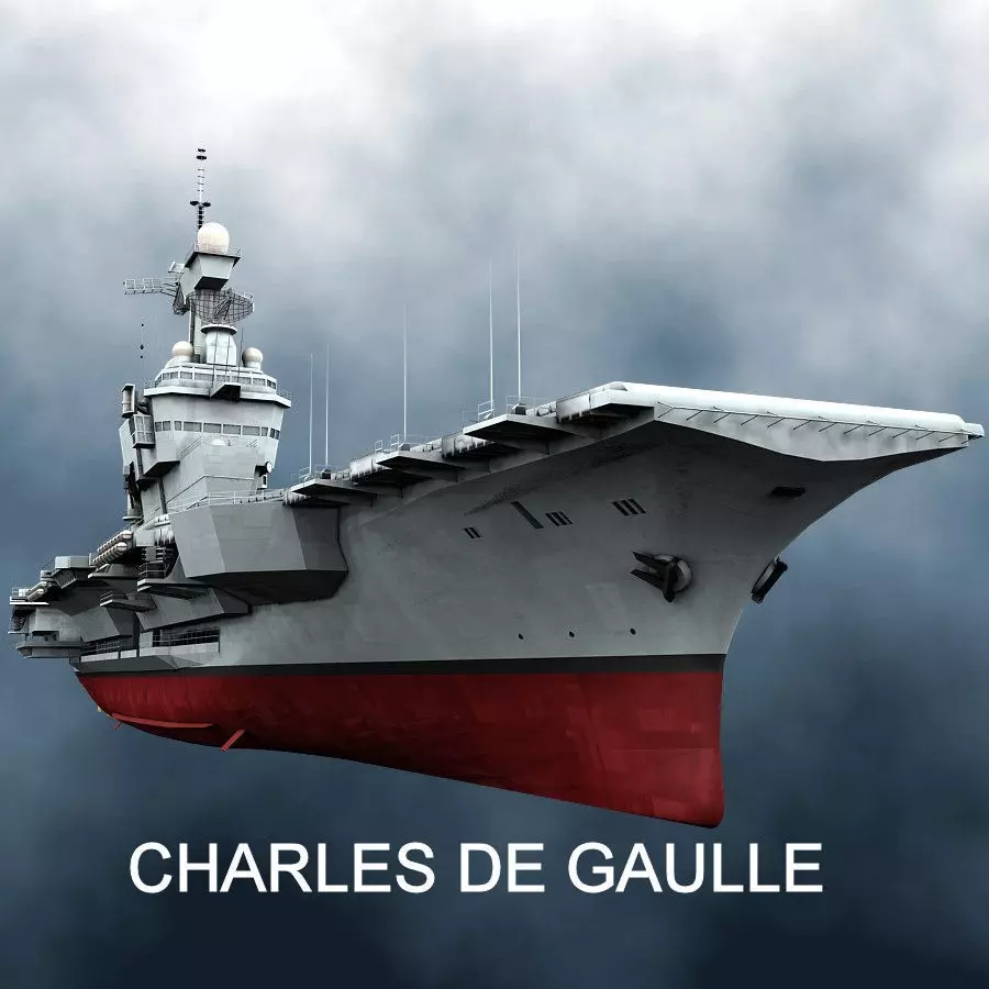Nuclear aircraft carrier Charles de Gaulle 3D model