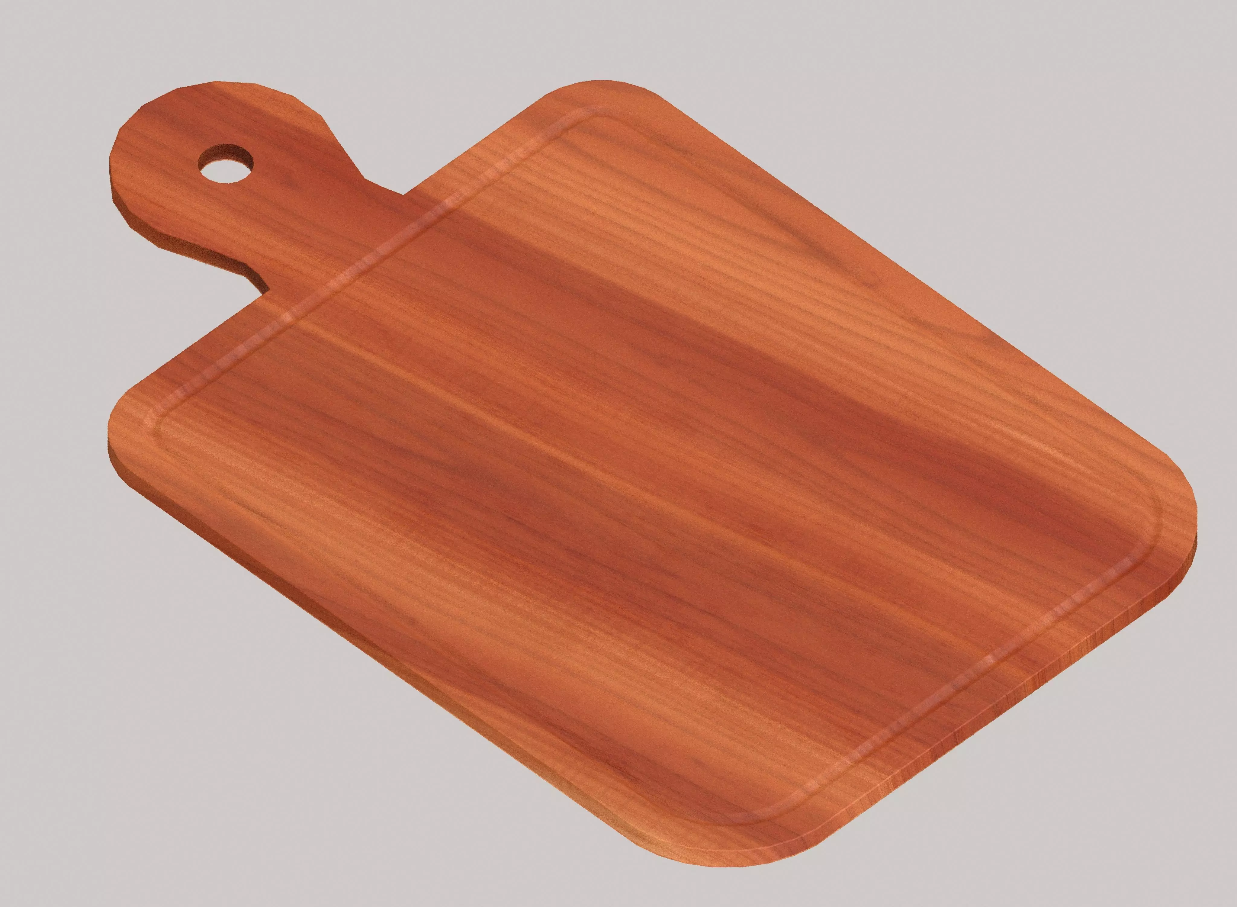 Wooden chopping board Free low-poly 3D model