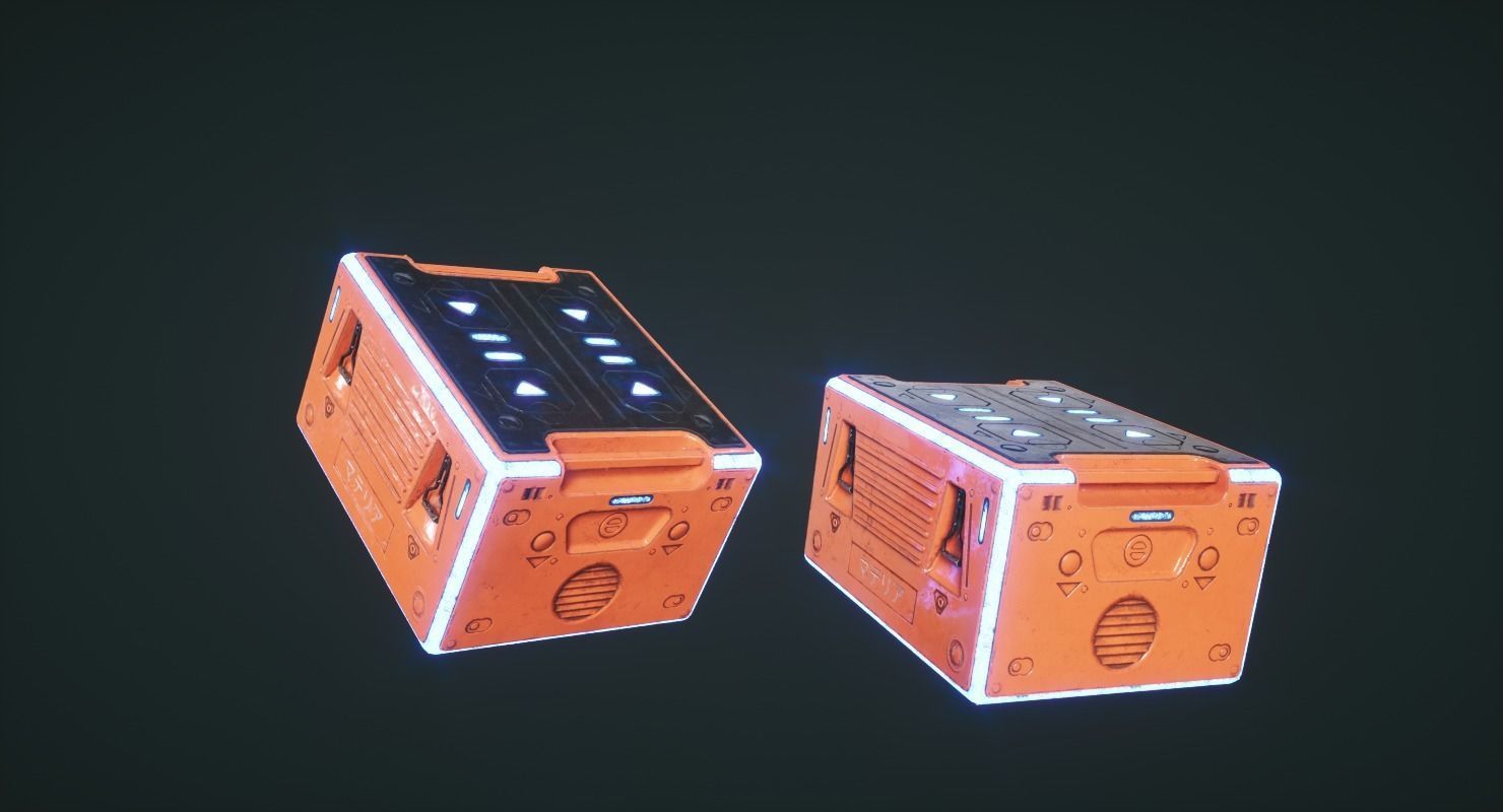 Sci Fi Box Tool Low-poly 3D model_2