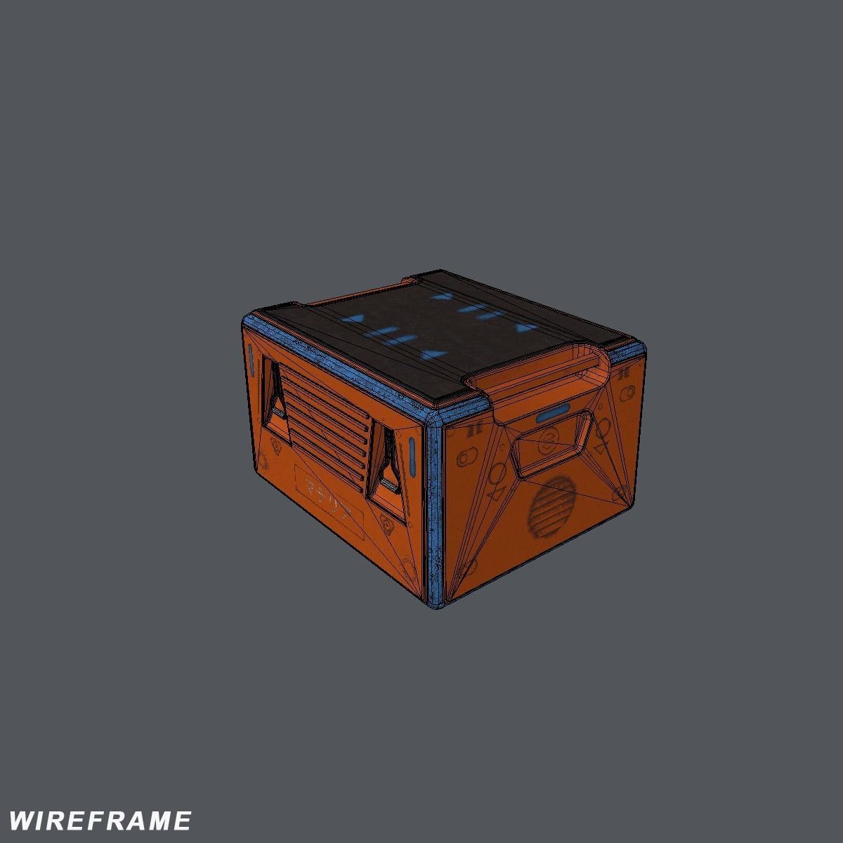 Sci Fi Box Tool Low-poly 3D model_5