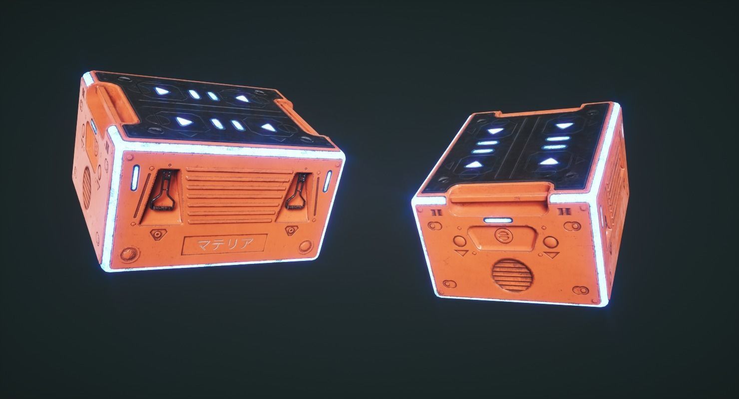 Sci Fi Box Tool Low-poly 3D model_1