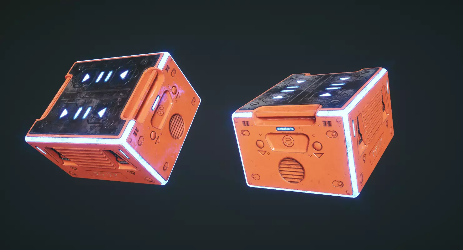Sci Fi Box Tool Low-poly 3D model_0
