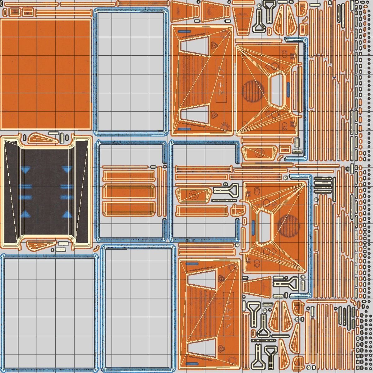 Sci Fi Box Tool Low-poly 3D model_4
