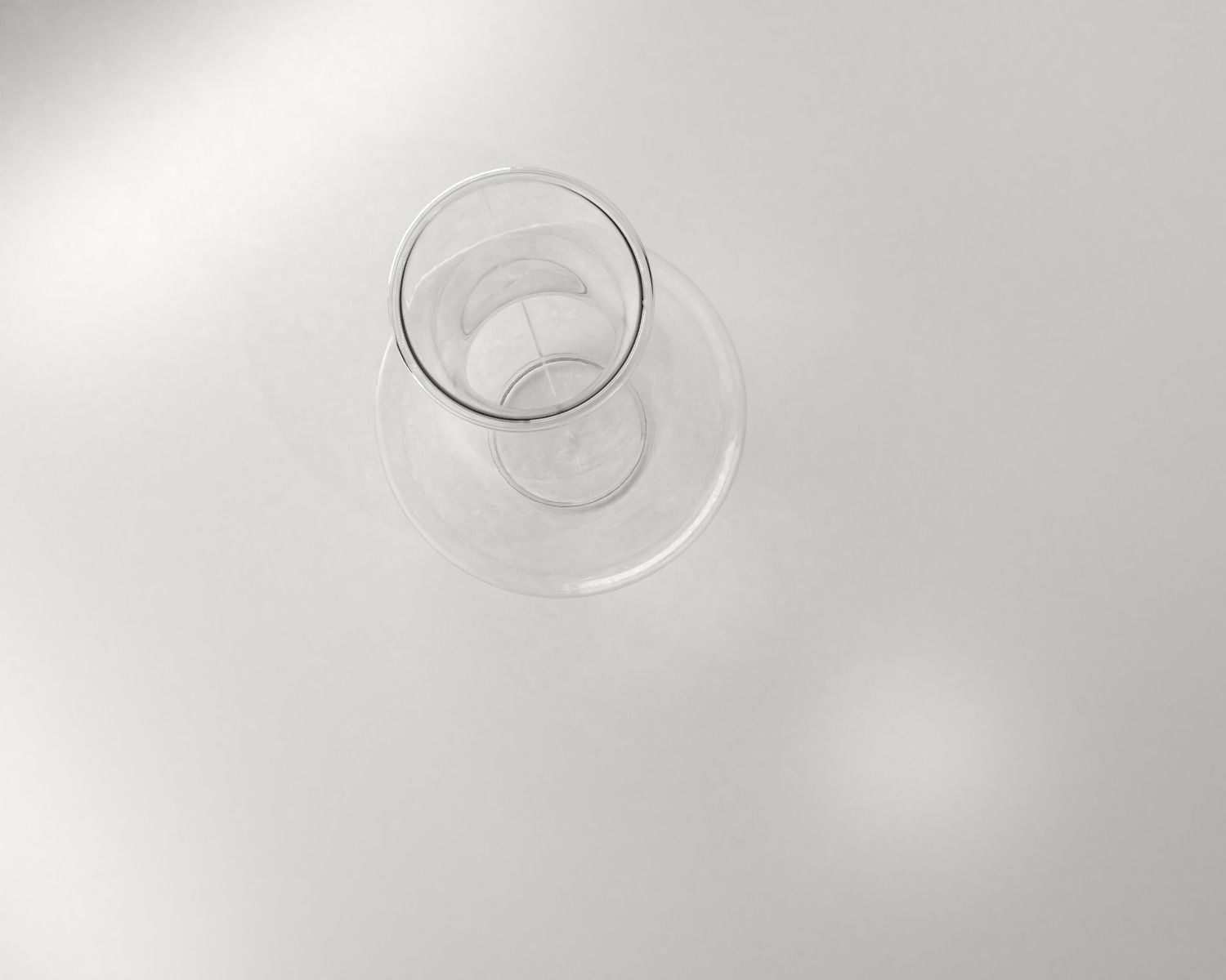 Vase 3 clear on table 3D model_2