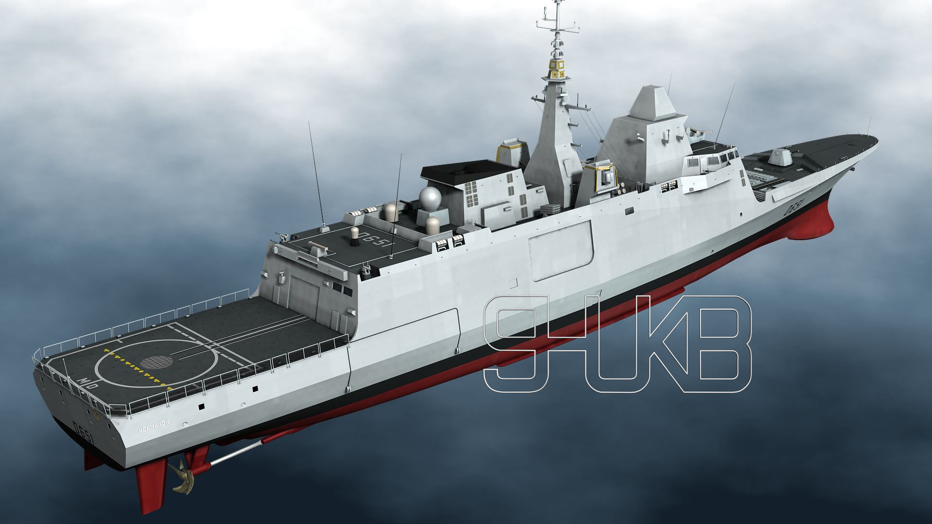 FREMM frigate 2014 3D model_4
