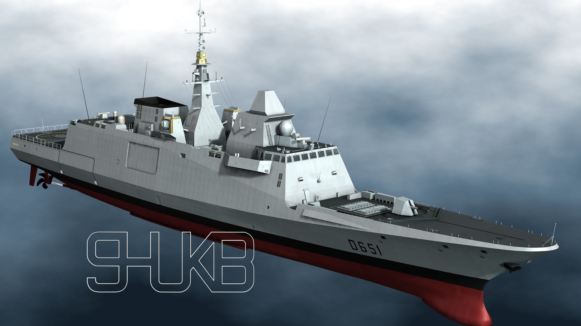 FREMM frigate 2014 3D model_5