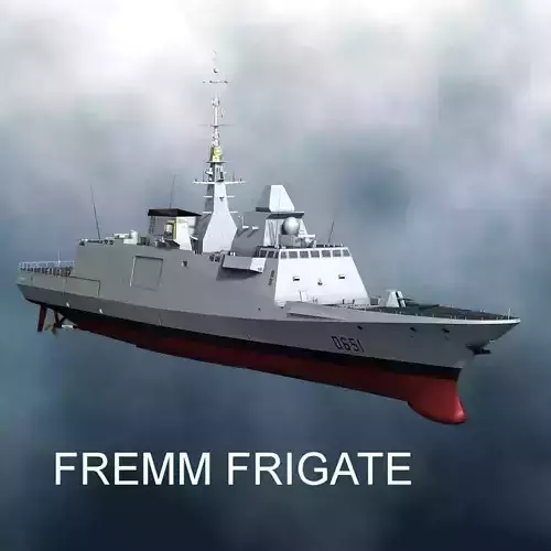 FREMM frigate 2014 3D model