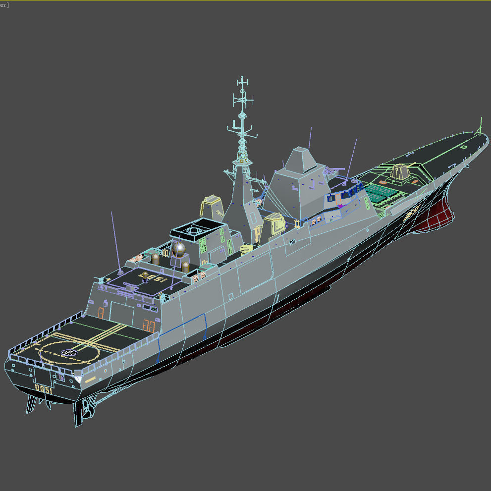 FREMM frigate 2014 3D model_2
