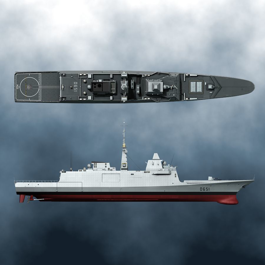 FREMM frigate 2014 3D model_6