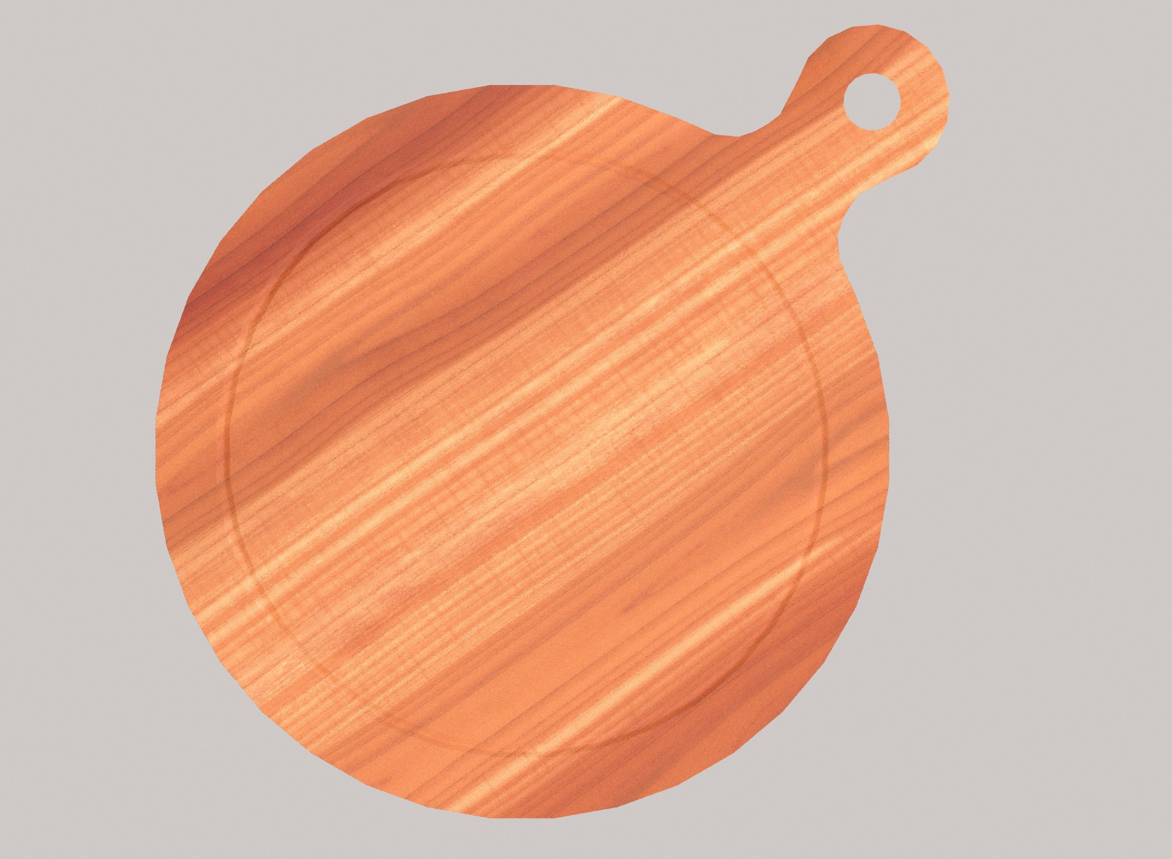 Wooden chopping board Free low-poly 3D model_2