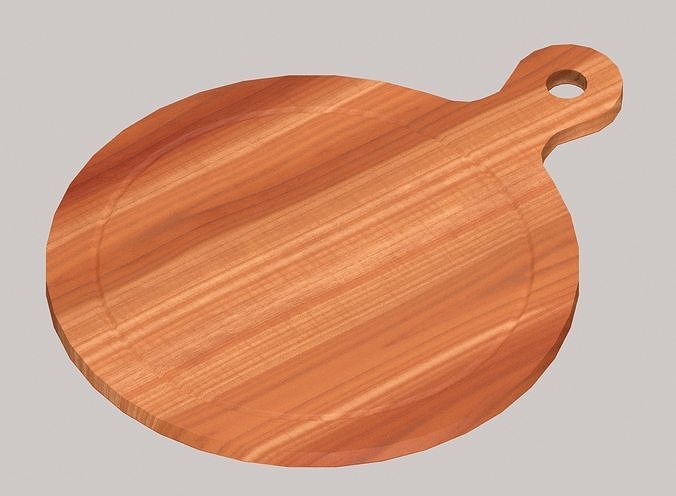 Wooden chopping board Free low-poly 3D model