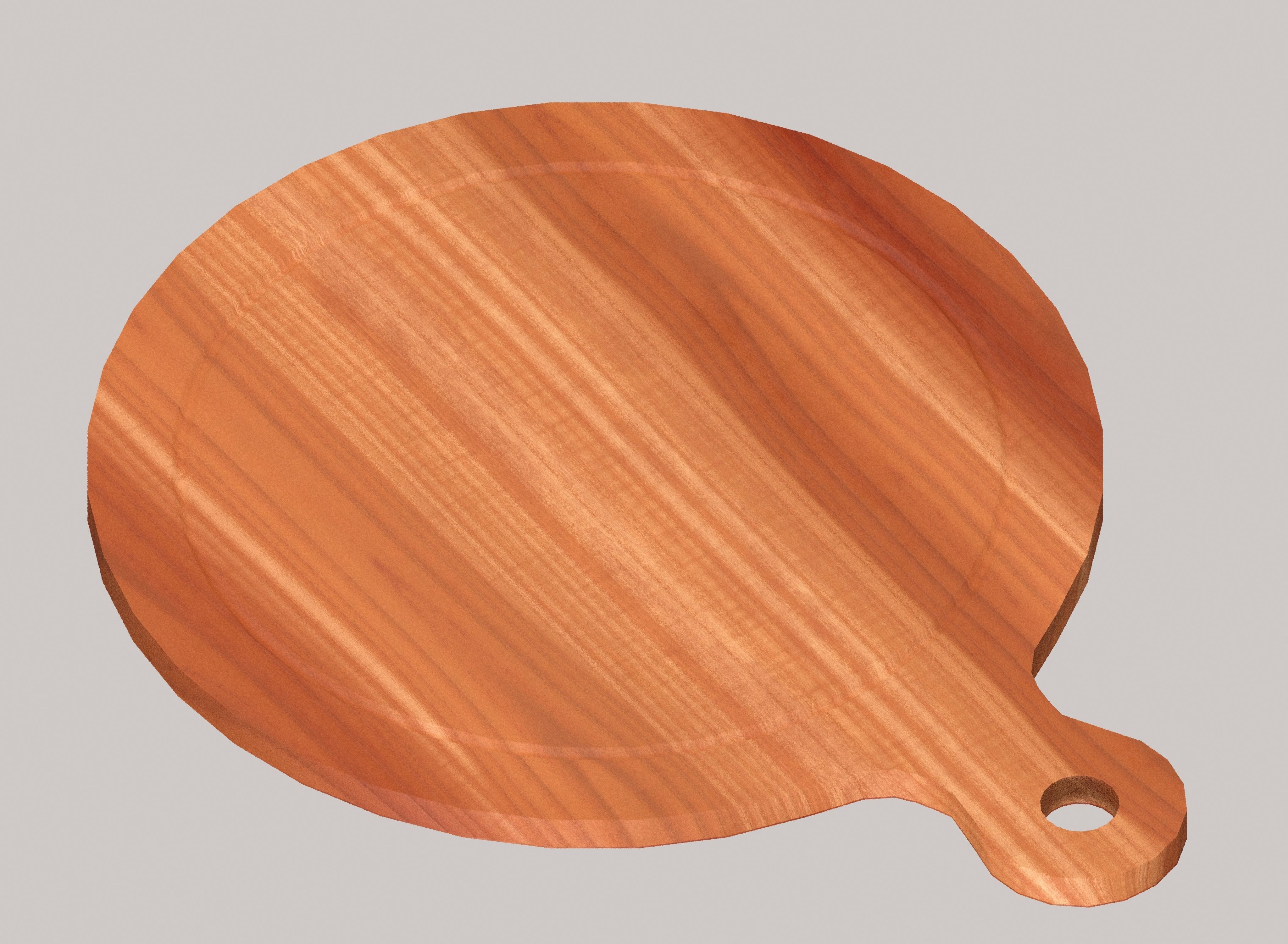 Wooden chopping board Free low-poly 3D model_1