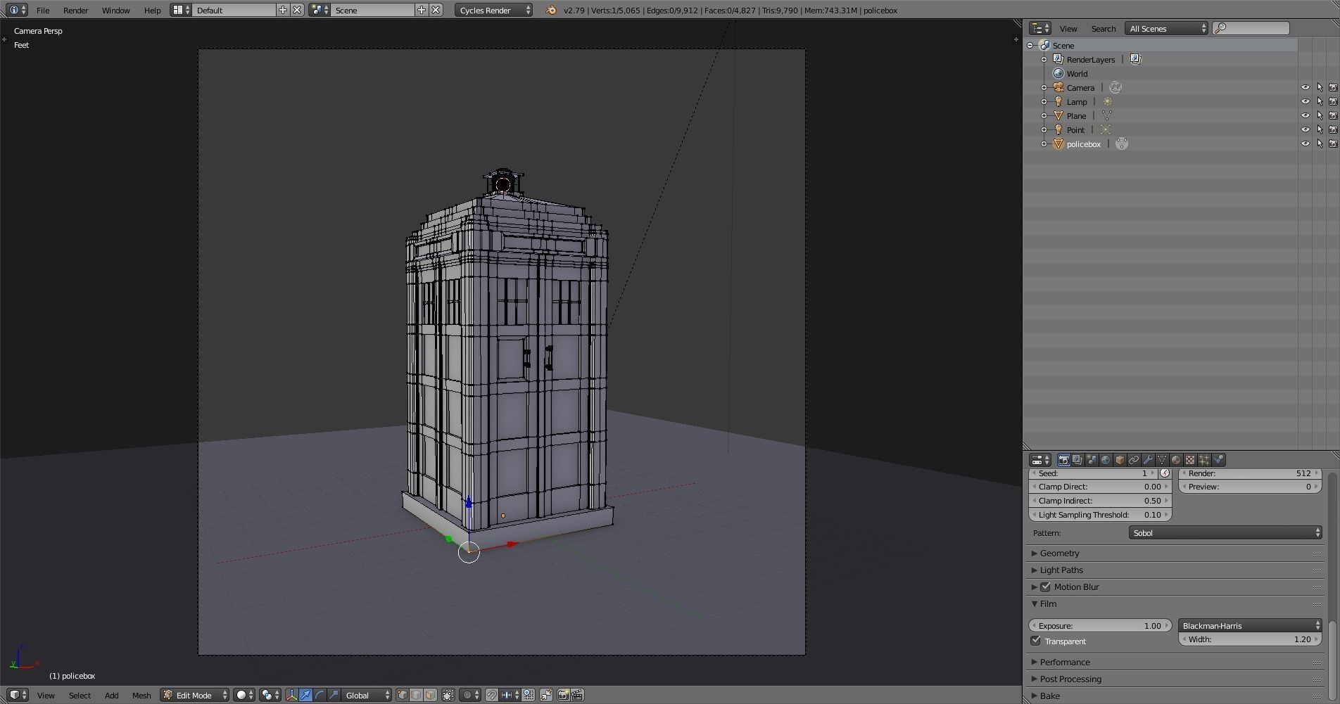 police-box police box 3D model_2