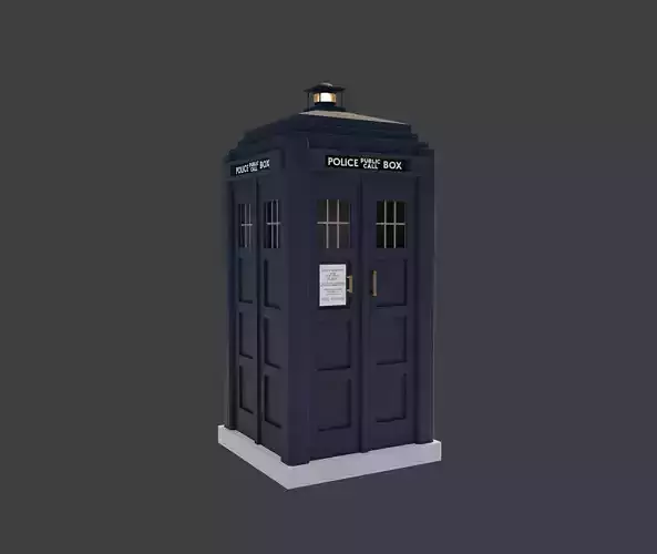 police-box police box 3D model