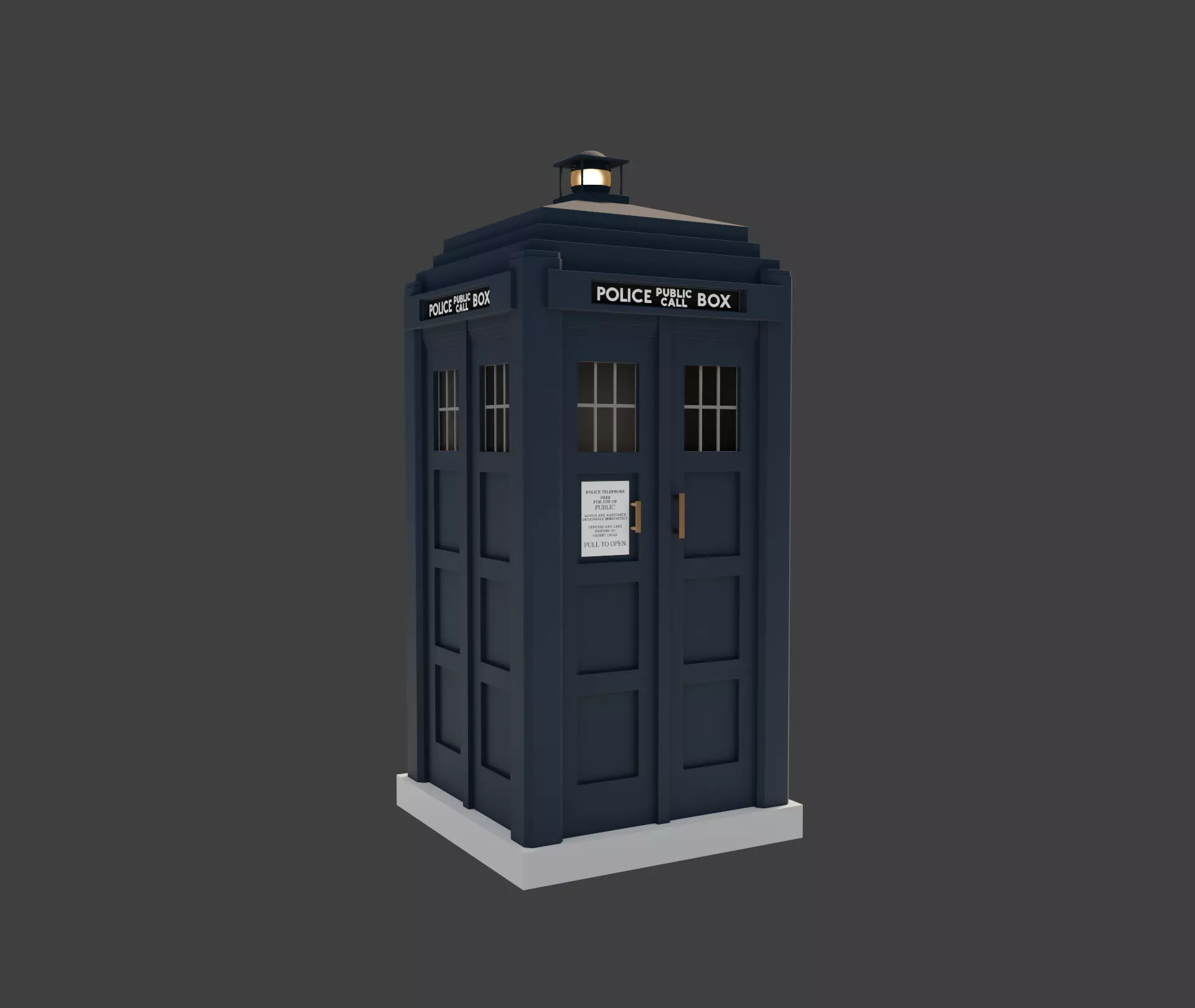 police-box police box 3D model_0