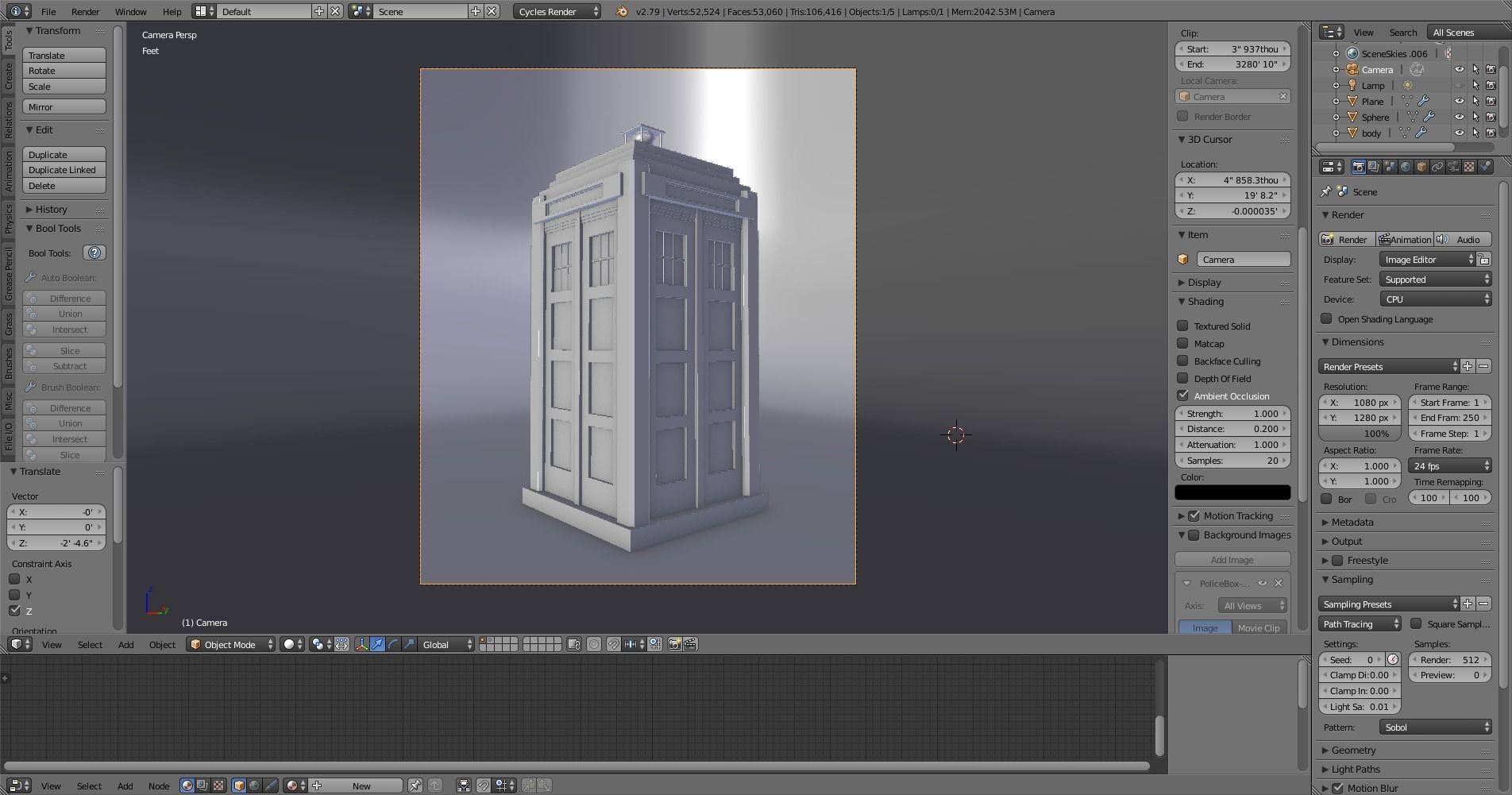 police-box police box 3D model_4